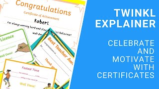 Celebrate and Motivate with Certificates [upl. by Ireland]