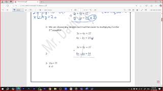 Simultaneous Equations Grade 10 شرح [upl. by Nikolaos222]