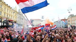 France v Croatia  Fans gather in Zagreb for World Cup final  live [upl. by Aivek]