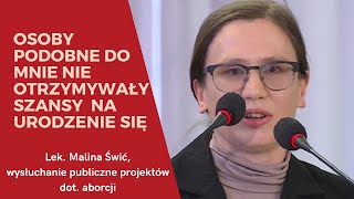 Malina Świć Osoby podobne do mnie nie otrzymywały szansy na urodzenie [upl. by Acinoed]