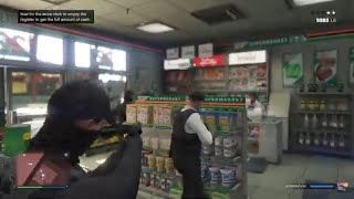 Store robbed at gun point GTA 5 Role play [upl. by Timrek]