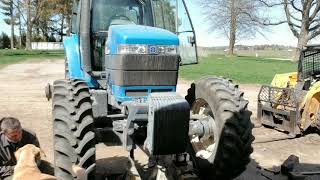 Narrowing the front wheels on 8670 Ford New Holland [upl. by Gibeon]