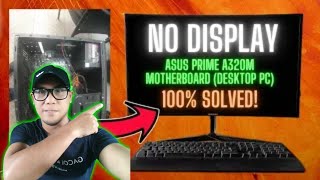 HOW TO FIX OR REPAIR NO DISPLAY DESKTOP PC ASUS PRIME A320M BOARD SOLVED RESET WIRE CONNECTIONS [upl. by Suivatra432]