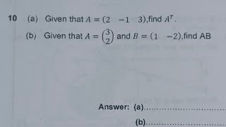 2024 GCE Mathematics Paper 1 Question 10 [upl. by Niklaus335]