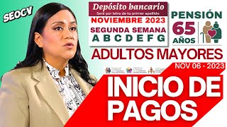 📅CALENDARIO de PAGOS PENSIÓN ADULTOS MAYORES💰DEPÓSITO de NOVIEMBRE 2023 FECHA Y LETRA ÚLTIMA HORA👴 [upl. by Janette]