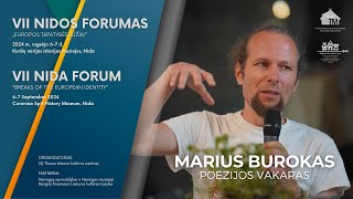 VII Nidos forumas  Poezijos vakaras Skaito poetas Marius Burokas [upl. by Eetsim155]