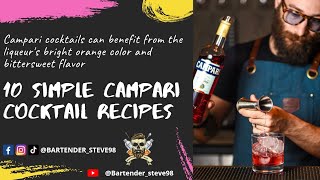 How to make Campari Cocktail  10 Easy Campari Cocktail Recipes [upl. by Fulviah]