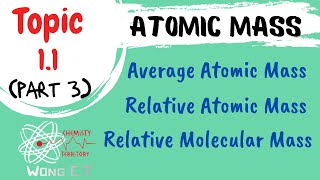 Average Atomic Mass  Relative Atomic Mass  Relative Molecular Mass  SDS SK015 Topic 11 Part 3 [upl. by Adyol]