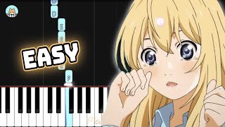 Your Lie in April OP 2  quotNanairo Symphonyquot  EASY Piano Tutorial amp Sheet Music [upl. by Socha]