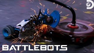 VERTICAL HAMMER SAW Bloodsport vs Skorpios  Battlebots  Discovery [upl. by Nova14]