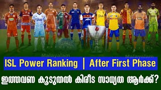 ഇത്തവണ കൂടുതൽ കിരീട സാധ്യത ആർക്ക്  ISL Power Ranking After First Phase [upl. by Lebbie913]