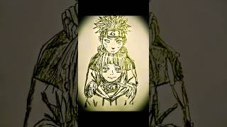 Sketching Love Naruto and Hinata in the Frame ❤️❤️hinataandnaruto naruto hinata hinatanaruto [upl. by Hurst]