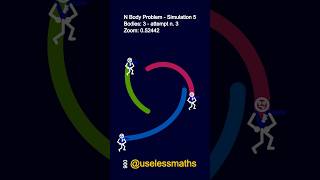 Can you solve the nbody problemSimulation n5 chaos 3bodyproblem simulation p5js physics [upl. by Otanutrof]