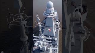 Birds Eye View of Italian Navy frigate CARLO MARGOTTINI [upl. by Susej]