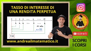 RENDITA PERPETUA  Calco del TASSO DI INTERESSE  Matematica finanziaria [upl. by Berkow885]