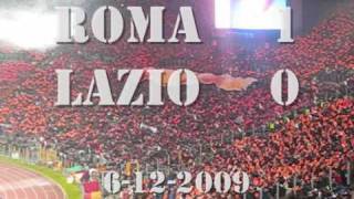 ROMA  LAZIO 10 DALLA TRIBUNA  COREOGRAFIA E GOAL CASSETTI  DERBY 6122009 [upl. by Ardnnek]