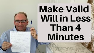 How To Make a Valid Will In Less Than Four Minutes [upl. by Dyoll]