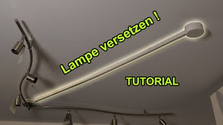 DECKENLEUCHTE VERSETZEN UND STROMKABEL VERLÄNGERN  TUTORIAL  FACTOREM  LAMPE MONTIEREN [upl. by Cicenia]