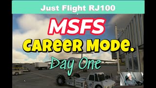 MSFS Career Mode Day one in the RJ100 [upl. by Animrelliug999]