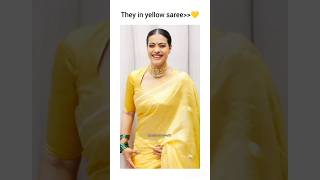 Yellow saree 💛shortsfeed bollywood saree yellow wedding actress anushkasharma aliabhatt fyp [upl. by Otinauj]