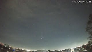 Timelapse Mexico City CDMX  Meteorito o Bólido vel real y a 15 11ENE24 0317 hrs PONIENTE [upl. by Gildea650]