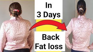 3 DAYS CHALLENGE TO REDUCE BACK FAT BRA FAT UPPER BACK FAT SIDE BACK FAT NO EQUIPMENT BACK WORKOUT🔥 [upl. by Dodson]