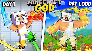 I Survived 1000 Days as an ELEMENTAL GOD in Minecraft Minecraft Compilation [upl. by Kattie]