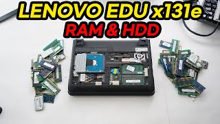 Lenovo EDU x131e RAM Hard Drive Replacement Disassembly [upl. by Amanda]