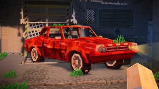 RESTORATION OF AN ABANDONED MUSCLE CAR IN MINECRAFT [upl. by Sheela824]