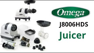 Omega J8006HDS Juicer Reviews  Omega J8006HDS Slow Masticating Juicer [upl. by Alyel552]