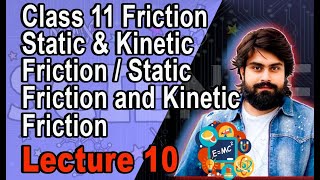 Class 11 Friction  Static amp Kinetic Friction  Static Friction and Kinetic Friction  Lecture 10 [upl. by Lecirg445]