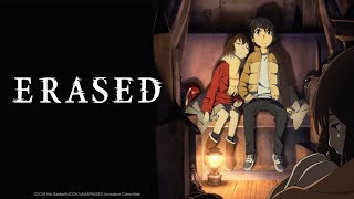 ERASED ending arabic lyrics نطق ناهيه انمي المدينه التي انا فقط غير موجود فيها الحزينه [upl. by Auhsej923]