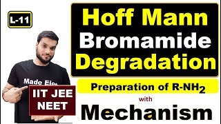 L11 HoffMannBromamidedegradation  Amine preparation  with Mechanism  NEET JEE [upl. by Feinstein344]