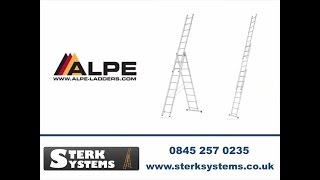 Alpe Three Section Combination Ladder 3x10  4004730 [upl. by Vevina]