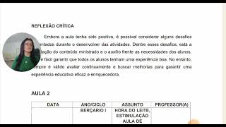 Explicação sobre o relatório de estágio Uninove pedagogia ead10 estágio [upl. by Ahtivak]