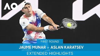 Jaume Munar v Aslan Karatsev Extended Highlights 1R  Australian Open 2022 [upl. by Ymassej]