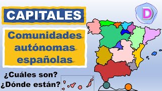 🌎 CAPITALES de las COMUNIDADES AUTÓNOMAS de ESPAÑA ¿Cuáles son ¿Dónde están  TEST de GEOGRAFÍA [upl. by Ernst]