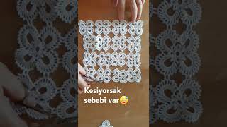 dantel sewing embroidery danteldegerlendirme runner çeyiz shortvideo masaörtüsü diy supla [upl. by Dich309]