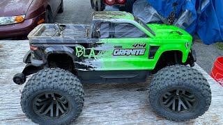 Arrma Granite Running In The Parking Lot On 3s Ovonics 942024 [upl. by Eerehs]