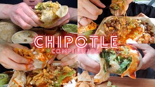 ✨CHIPOTLE✨ MUKBANG ASMR COMPILATION  BIG BITES  Satisfying Sounds [upl. by Gwendolin]