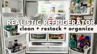 REALISTIC REFRIGERATOR ORGANIZATION  Clean amp Organize A Fridge With These Functional Tips amp Ideas [upl. by Ahsenaj]