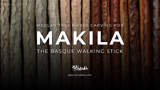 Medlar Tree Marks Carving For Makila Basque Walking Stick [upl. by Chantal]