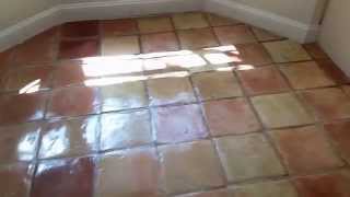 Floor doctor saltillo tile wax job [upl. by Ditmore]