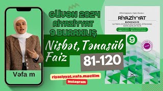 9cu sinif Riyaziyyat Buraxılış imtahanı Güvən nəşri 202425 Nisbət Tənasüb Faiz Test 81120 [upl. by Cost395]