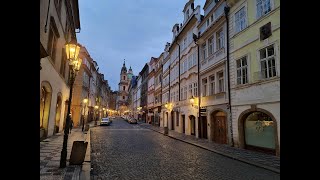 Prague Evening Walk 4K [upl. by Ocnarf744]