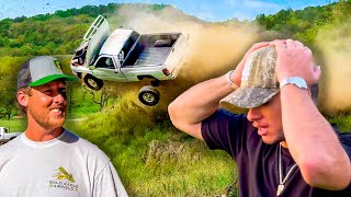 Whistlindiesel Launches Trucks Off A Cliff With Cleetus Mcfarland [upl. by Phare]