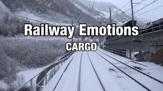 🚆 Cab ride on the Lötschberg mountain route  from rain into snow [upl. by Ib144]