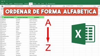 Como Ordenar Alfabeticamente en Excel [upl. by Ondrea]