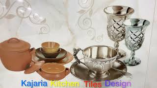 Latest kitchen tiles 2024  kajaria tiles design  kitchen wall tiles design youtube viralvideo [upl. by Moriyama893]