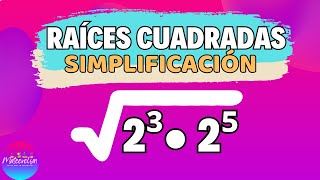 Simplificación de raíces cuadradas  Leyes de exponentes ejercicio resuelto🧠 [upl. by Neirda935]